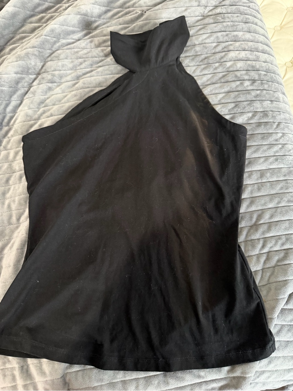 Boston Proper Black one shoulder High Neck Top